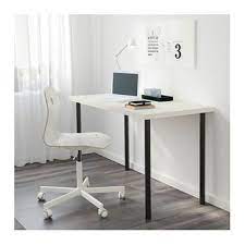 Linnmon Adils White Black Table 120x60 Cm Ikea Linnmon Table Top Ikea Linnmon Desk Ikea