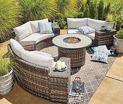 Wilson Fisher Manhattan 8 Piece Cushioned Patio Furniture Set At Big Lots Patio Furniture Collection Patio Decor Patio Furniture