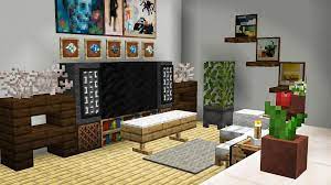 A Bright Living Room Minecraft Homedecorlivingroom Minecraft Room Decor Minecraft Interior Design Living Room In Minecraft