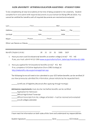 Https Www Elon Edu U Admissions Undergraduate Wp Content Uploads Sites 974 2019 05 Veterans Education Assistance Form Pdf