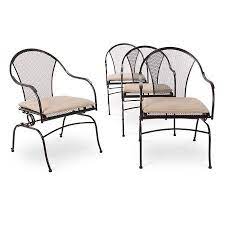 Hamlake 4 Piece Wrought Iron Patio Motion Dining Chair Set Target Patio Dining Furniture Patio Dining Chairs Patio Chairs