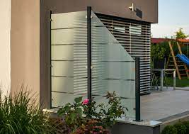 Glaszaun Mit Windschutz Glaszaun Sichtschutz Terrasse Glas Sichtschutz Glas