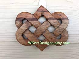 Infinity Heart Celtic Knot Hearts Entwined Celtic Knot Heart Wood Home Decor Hearts Wall Decor Celt Handmade Quilts Selling Handmade Items Heart Wall Decor