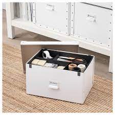 Fjalla Storage Box With Lid White 9 X14 X7 Ikea Storage Boxes With Lids Ikea Clothing Storage White Storage Box