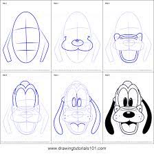 How To Draw Pluto Face From Mickey Mouse Clubhouse Printable Drawing Sheet By Drawingtutoria Disney Drawing Tutorial Mickey Mouse Drawings Easy Disney Drawings