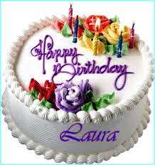 Happy Birthday Laura Torte Di Buon Compleanno Decorazione Della Torta Di Compleanno Ricette Per Compleanno