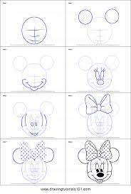 How To Draw Minnie Mouse Face From Mickey Mouse Clubhouse Printable Drawing Sheet By Drawing Mickey Mouse Drawings Easy Disney Drawings Disney Drawing Tutorial