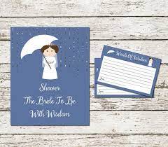 Star Wars Wedding Shower Advice Wisdom Cards And Print Bridal Princess Leia Sci Fi Geek Nerd Card Printable Digital File Instant Download