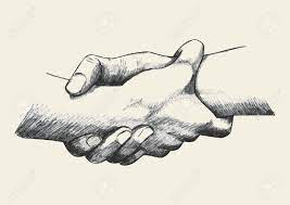 Sketch Illustration Of Two Hands Holding Each Other Strongly Stock Vector 39056494 How To Draw Hands Drawing People Hand Sketch