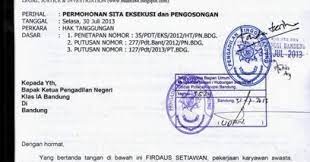Contoh Surat Permohonan Eksekusi Hak Tanggungan Bagi Contoh Surat