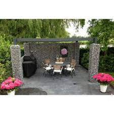 Gabionen Uberdachung Uberdachung Garten Feuerstelle Garten Garten