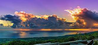 Rainy Sunrise Sainte Anne Reunion Island Reunion Island Sunrise Clouds