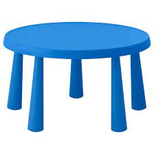 Mammut Children S Table Indoor Outdoor Blue 33 1 2 Ikea Childrens Table Ikea Childrens Table Childrens Chairs