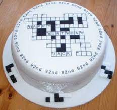 Crossword Puzzle Cake Crossword Cake 90th Birthday Cakes Cake Decorating