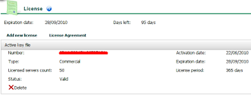 License Tab In Kaspersky Anti Virus 8 0 For Linux File Server Web Console