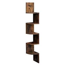 Vasagle Eckregal Mit 5 Ebenen Fur Die Wand Holzregal Fur Kuche Schlafzimmer Wohnzimmer Lernzimmer Buro Vintage Dunkelbraun Lbc20bx Dekoideen Online Fi Eck Bucherregal Holzregal Eckregal