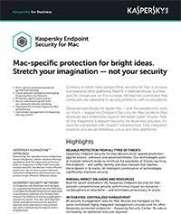 Kaspersky Endpoint Security For Mac Datasheet Kaspersky