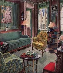 1929 Modern Living Room By Karpen Art Deco Living Room 1920s Interior Design Art Deco Interior