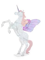 72 Inch 160 Light Cool White Led Twinkle Unicorn Christmas Decoration Home Depot Christmas Decorations Outdoor Christmas Decorations Christmas Unicorn