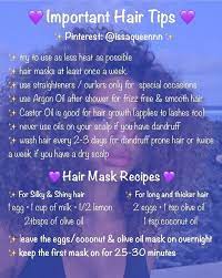 Wichtige Haarspitzen Und Haarmaske Rezepte Hair Important Mask Recipes Tips Hair Mask Recipe Hair Growth Challenge Hair Growth Diy