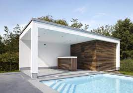 Pin Von Mira De Rous Auf Tuinhuizen Tuinaanleg Raum Im Freien Modernes Poolhaus Moderne Pools