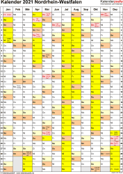 Sie sind ideal für den einsatz als kalenderplaner. Kalender 2021 Nrw Ferien Feiertage Pdf Vorlagen