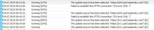 Ksc 11 Download Updates Failed To Establish The Https Connection Tls Error 54 Kaspersky Community