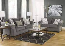 Jennifer Convertibles Sofas Sofa Beds Bedrooms Dining Rooms More Makonnen Charcoal Sofa L Charcoal Living Rooms Living Room Furniture Living Room Sets