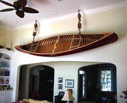 Hanging Canoes Wooden Canoe Decor Wood Canoe Lake House Decor