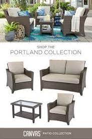 This Quaint Canvas Portland Collection Patio Loveseat Is Ideal For Quiet Times Spent In The Garden Or Pair It Patio Loveseat Love Seat Outdoor Furniture Sets