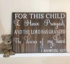 Christian Nursery Wall Art 1 Samuel 1 27 Wood Nursery Decor Baby Shower Gift Bi Baby Shower Decorations For Boys Vintage Baby Shower Boy Baby Shower Vintage