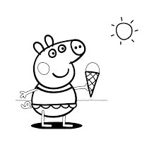 Peppa, george, selmo, and jase: Leuk Voor Kids Peppa Big Met Een Ijshoorntje