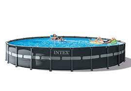 Intex 26339eh Ultra Xtr Set Above Ground Pool 24ft X 52in Gray Intex In Ground Pools Above Ground Pool Intex