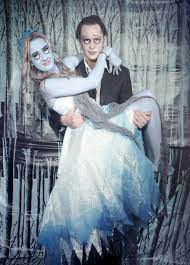 Completely Homemade Costume Of Victor And Emily From Tim Burtons Corpse Bride Corpse Bride Halloween Costume Halloween Bride Corpse Bride Costume
