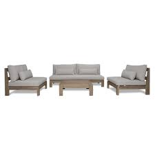 Cannes 4 Piece Outdoor Lounge Set Natural Outdoor Lounge Set Furniture Cheap Bedroom Furniture