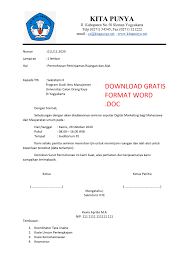 Contoh Surat Peminjaman Tempat Format Word Doc Kita Punya