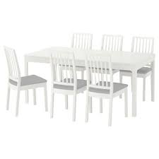 Ekedalen Tisch Und 6 Stuhle Weiss Orrsta Hellgrau Ikea Deutschland Esstisch Stuhle Moderne Weisse Kuchen Ikea Esstisch