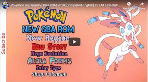 Pokemon Aquamarine Gba Rom 2019 Completed English Incl All Eeveelutions Sylveon New Region Story Gba Eevee Comic Pokemon