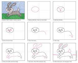 How To Draw A Rabbit Art Projects For Kids Art Drawings For Kids Kids Art Projects Rabbit Art