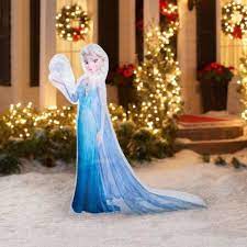 Disney Frozen 5 Elsa Snowflake Airblown Christmas Inflatable Yard Outdoor Decor Disney Christmas Decorations Christmas Inflatables Christmas Yard Decorations