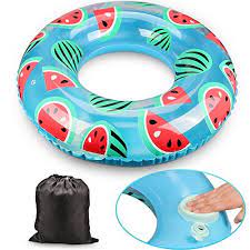 Inflatable Swim Ring Pool Float Very Cute Pool Ring Good Size Even For Teenagers To Use The Built In Pump Works Very Well G Swim Ring Water Party Water Fun