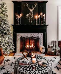 A Masculine Spin On Our Usual Christmas Decor Kindred Vintage Home Fireplace Home Home Decor