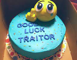 Good Luck Traitor Emoji Cake Fondant Decoration Cake Cupcake Cakes Emoji Cake