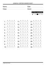 Bubble Answer Sheets English Genie School Forms Teacher Helper Bubbles