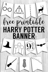 Harry Potter Banner Free Printable Decor Paper Trail Design Harry Potter Banner Harry Potter Printables Harry Potter Printables Free