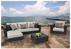Soho 6 Piece Deep Seating Set Protective Cover Luxury Outdoor Furniture Patio Seating Sets Patio Seating