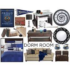 Ravenclaw Dorm Room Decor By Fishystarz On Polyvore Featuring Interior Interiors Interior Design Home Home D Dorm Room Decor Hogwarts Room Hogwarts Bedroom