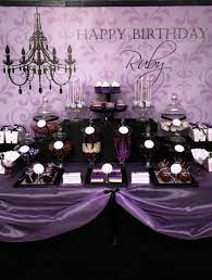 Purple Black Sophisticated Tween Birthday Ruby S 13th Birthday Catch My Party Tween Birthday Party Tween Birthday Purple Birthday