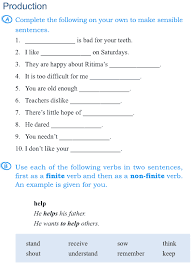 Grade 5 Grammar Lesson 3 Verbs Finite And Non Finite Verb Worksheets Grammar Lessons Subject And Predicate Worksheets