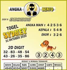 Prediksi Togel Sydney 31 Oktober Tahun 2020 Di 2020 Bento Sydney 31 Oktober